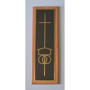 St Louis Blessing God Home Wall Plaque Wood  Psalm Joshua Religious Vintage USA